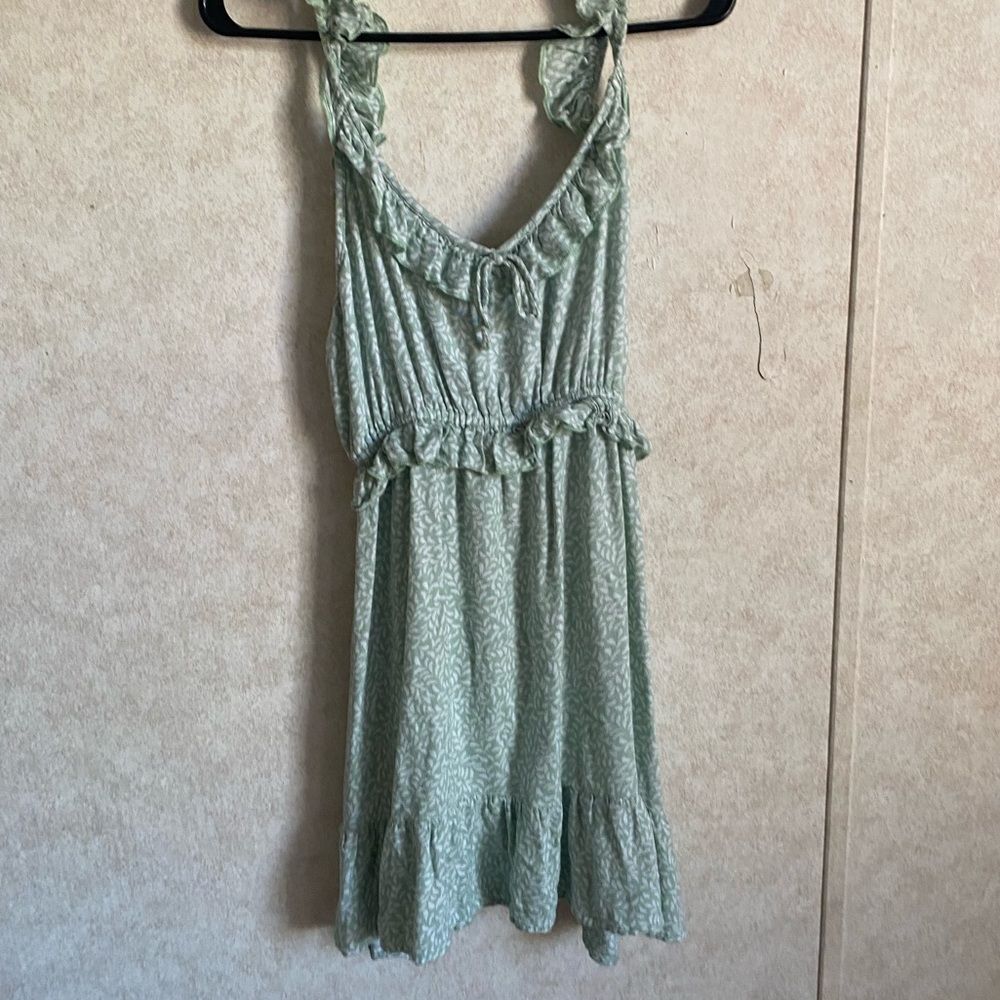 Green mini dress